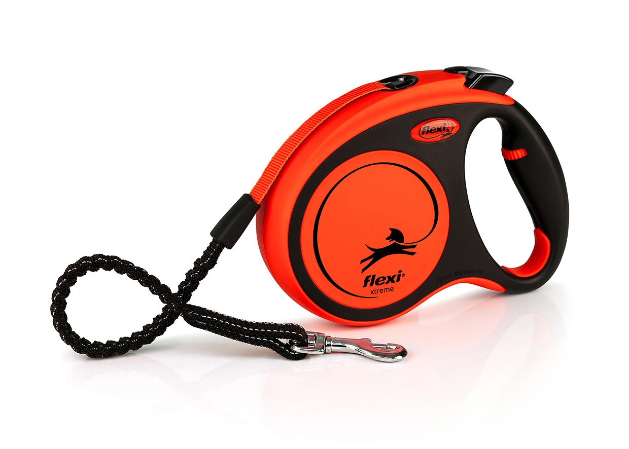 Flexi Xtreme -Rollleine orange/ schwarz M- 5m