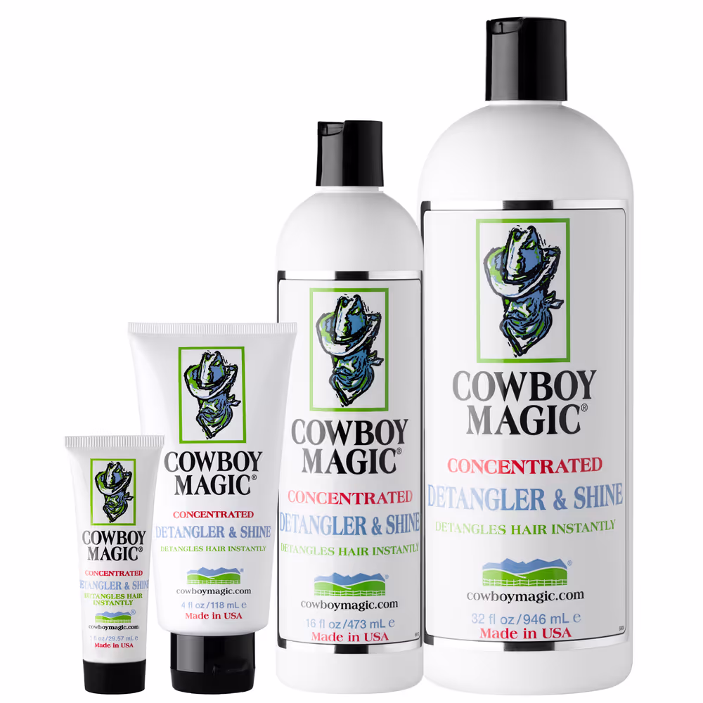 Cowboy Magic Detangler & Shine / Ein Präparat, das das Fell von Hunden, Katzen und Pferden stark entwirrt und ihm Glanz verleiht