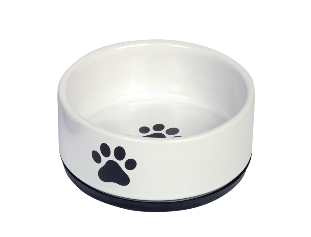 Keramik Napf "Paw" weiß 400ml /  1100ml
