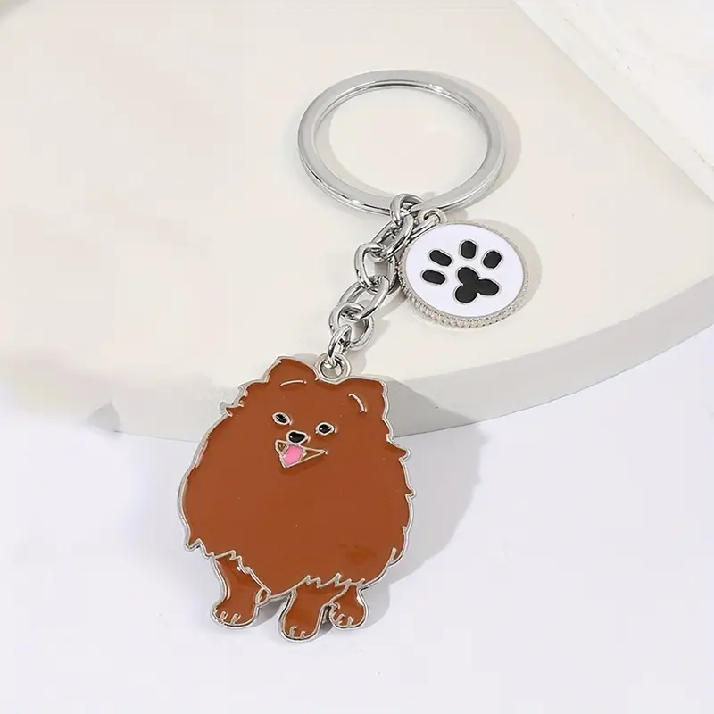 Schmuck Pomeranian  Schlüsselanhänger     Metall