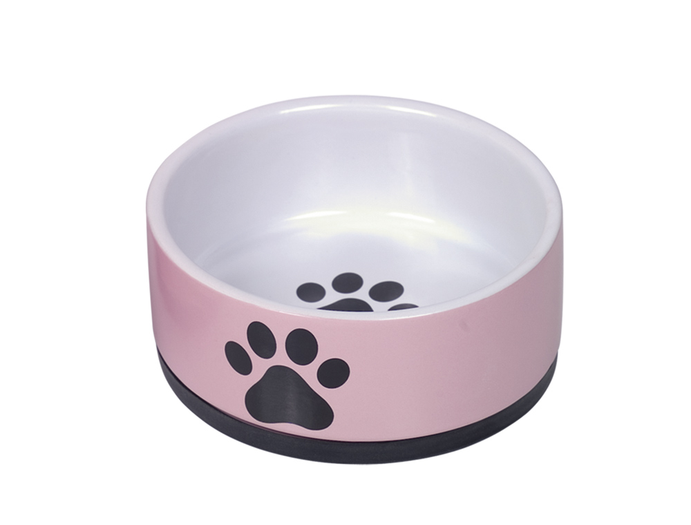 Keramik Napf "Paw" rosa