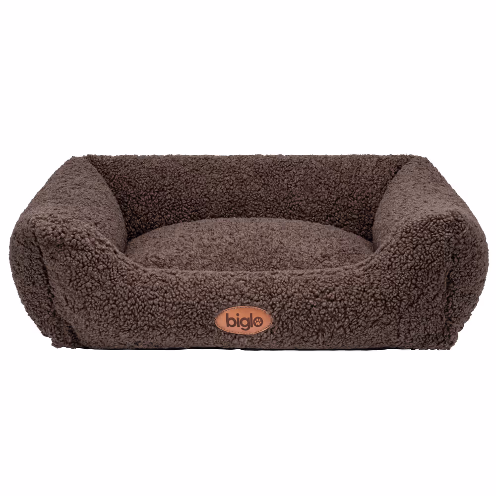 Biglo Fizzy Cream - Hunde- und Katzenbett "Teddy" braun