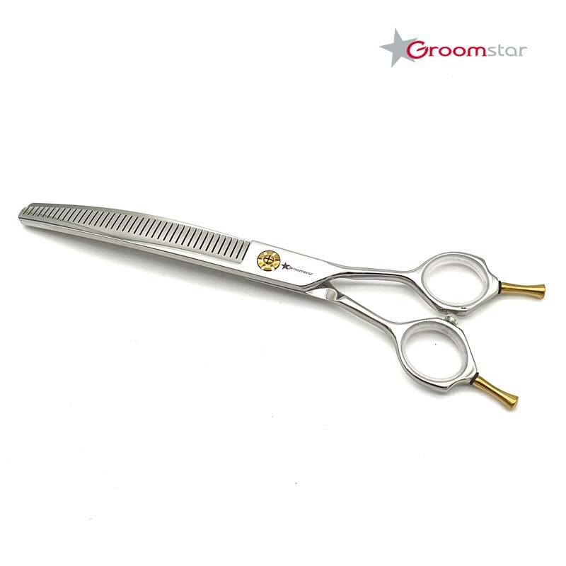 Groomstar – professionelle halbgebogene  Modelierschere , 7 Zoll, 40 Zähne