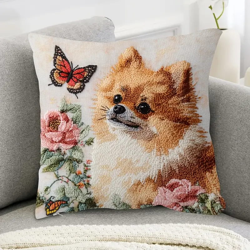 Kissenbezug mit Pomeranianmotiv
