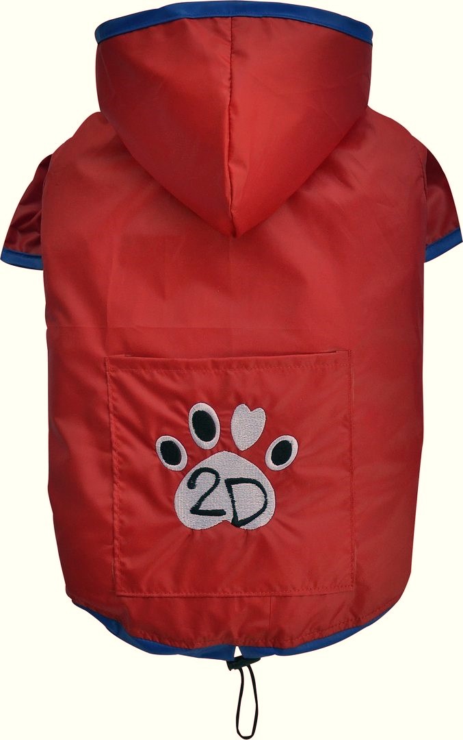Doggydolly Regenmantel, rot 28-30 cm