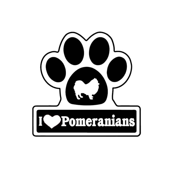 Pomeranian-Aufkleber  I love Pomeranian