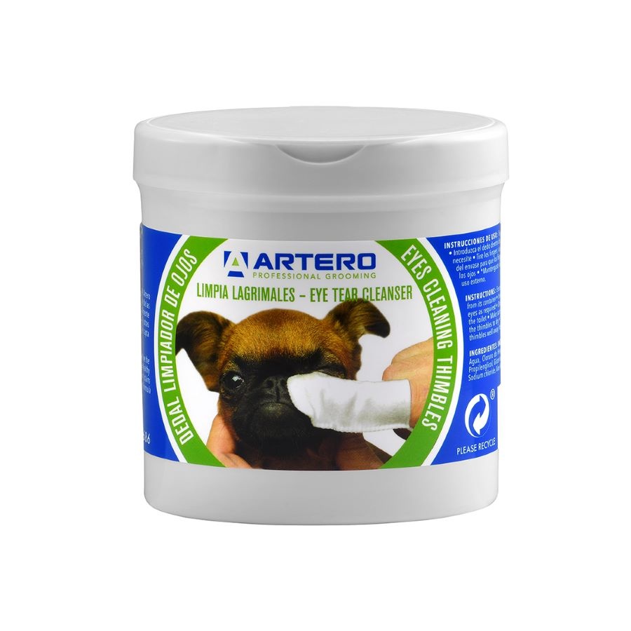 ARTERO® Augenreinigungs-Fingerlinge für Hunde Dose mit 50 Stück