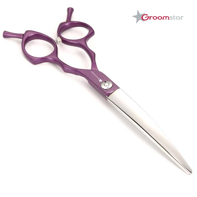 Groomstar – professionelle gebogene Schere für Köpfe im Asia Style, 6.5"  , lila