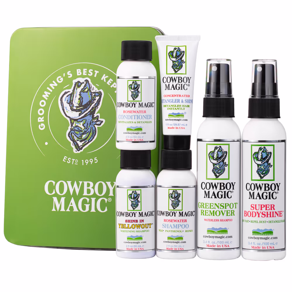 Cowboy Magic Pflege-Set, Geschenkset mit dem weltweit führenden Entwirrungsspray, Shampoos, Spülung und Finish-Sprays