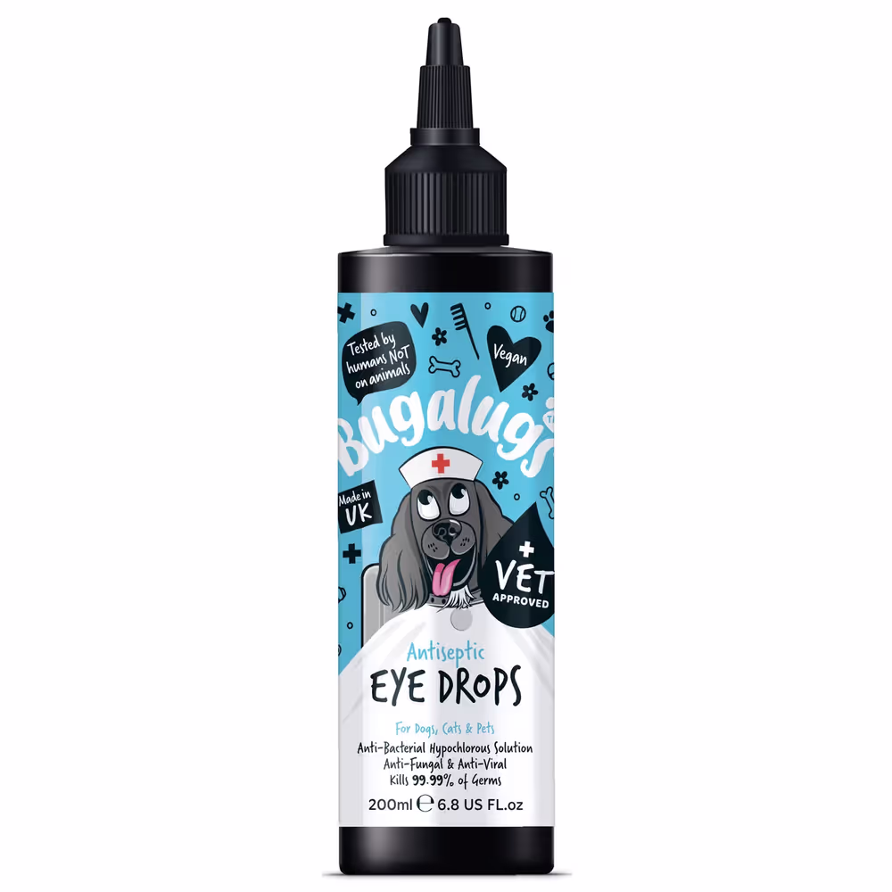 Bugalugs Antiseptic Eye Drops 200ml - Augenreiniger für Hunde und Katzen 200 ml