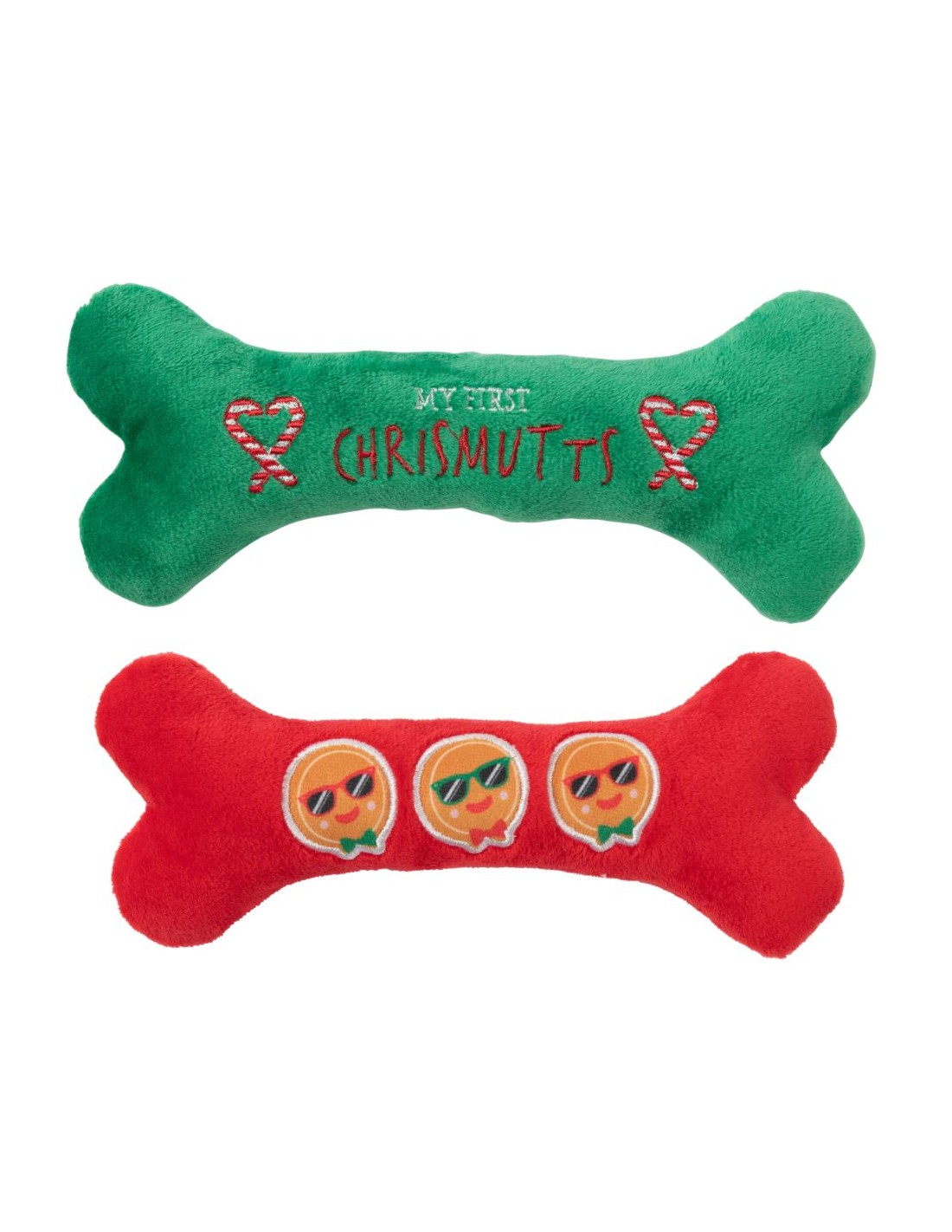 FuzzYard Xmas Toy - Christmutts Homies Bones 2 Stück Gr.  S