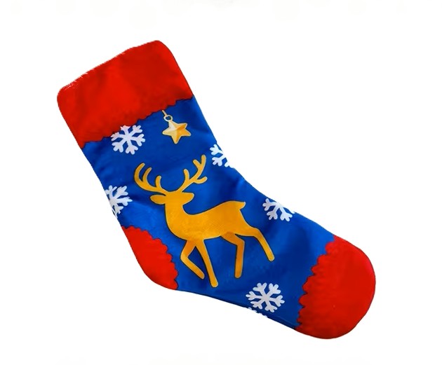 Weihnachtssocke mit Knister und Quietschfunktion
