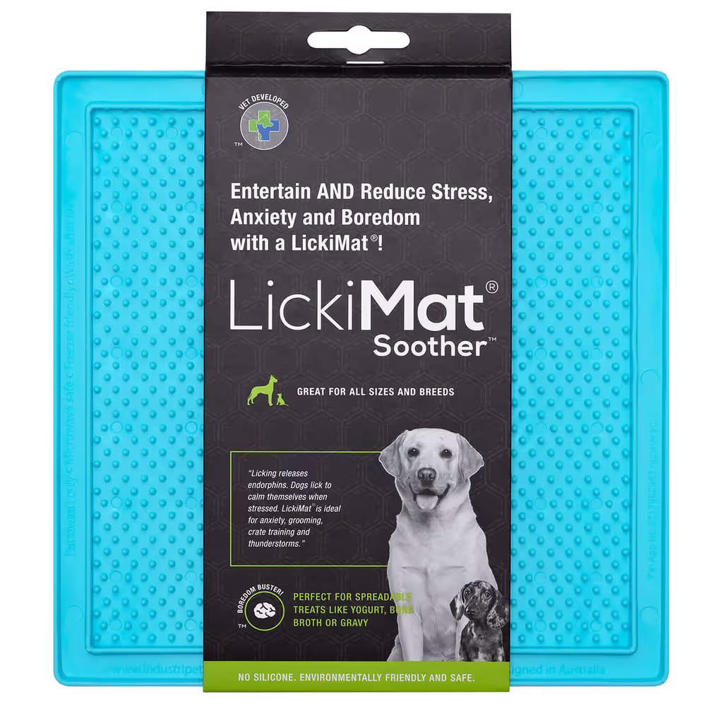 LickiMat Classic Soother- eine Hundeleckmatte, weich blau