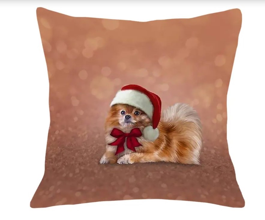 Kissen mit Pomeranianmotiv