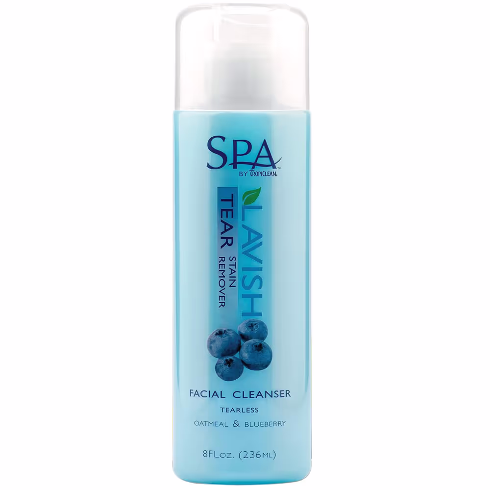 Tropiclean Tear Stain Remover Gesichtsreiniger – eine sanfte Milch zum Entfernen von Verfärbungen und Tränenflecken. 236 ml