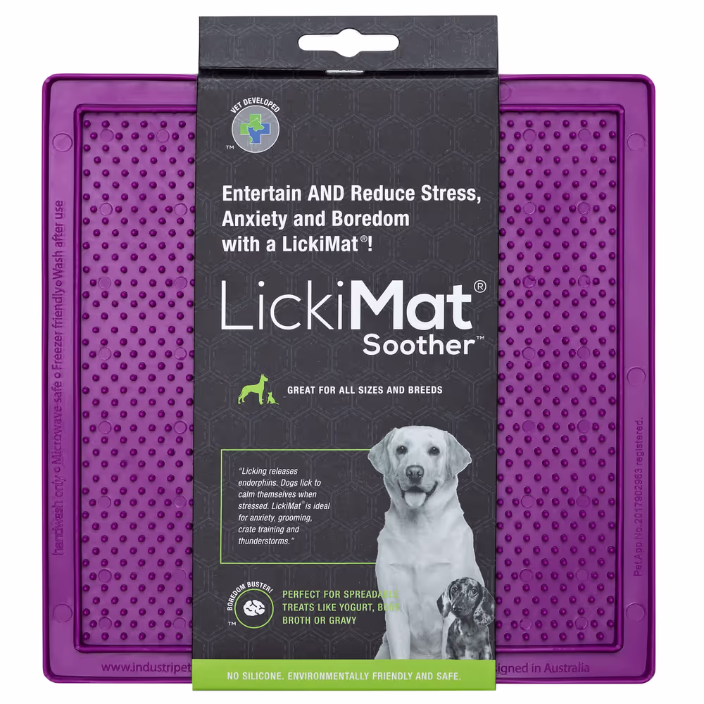 LickiMat Classic Soother- eine Hundeleckmatte, weich Lila