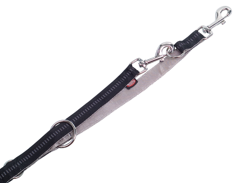 Führleine "Soft Grip" schwarz  3fach verstellbar