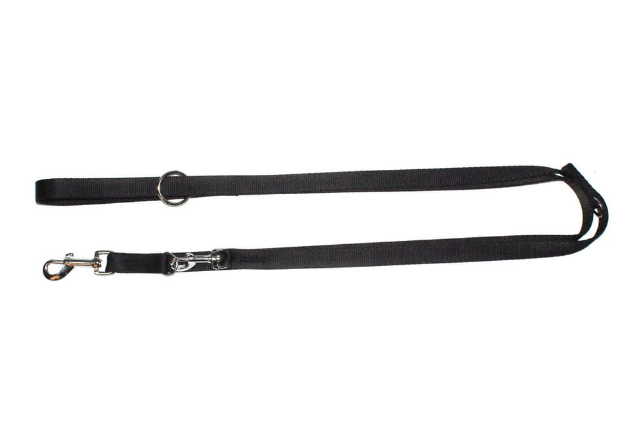 Hundeleine verstellbar bis 220 cm in schwarz