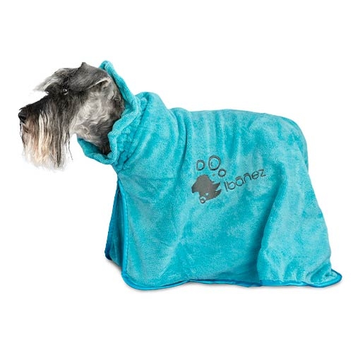 Ibanez® Hundebademantel / Mikrofaser-Badeponcho "Dry pet"  in 5 Größen