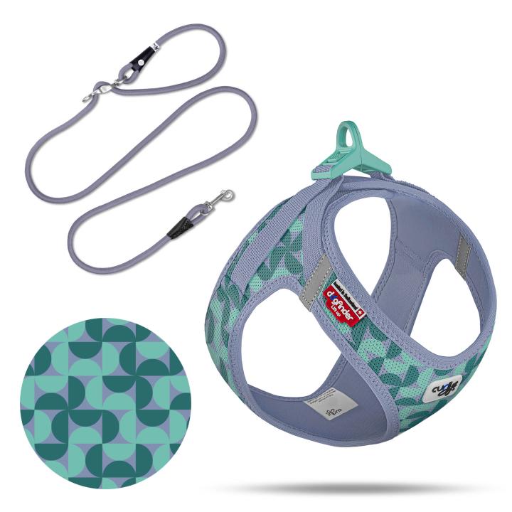 Curli  Vest Harness Air-Mesh SE26 Semi Circle Blue+ Leine / VORBESTELLUNG / Lieferung ende April 2026