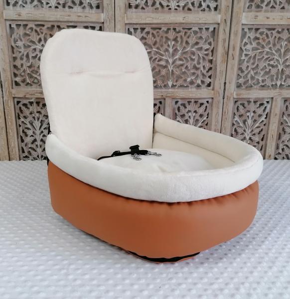 Angel & Gladys Autositz  für 1-2 Hunde in Caramel/ weiß