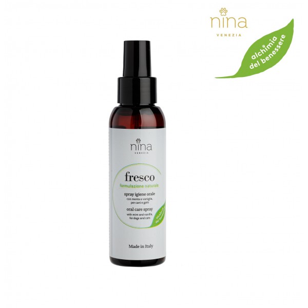 Nina Venezia FRESCO – Mundhygienespray – Hund und Katze – Vanille-Minze – 100 ml