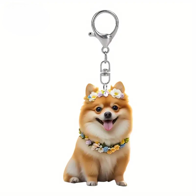 Schlüsselanhänger   mit Pomeranian Motiv