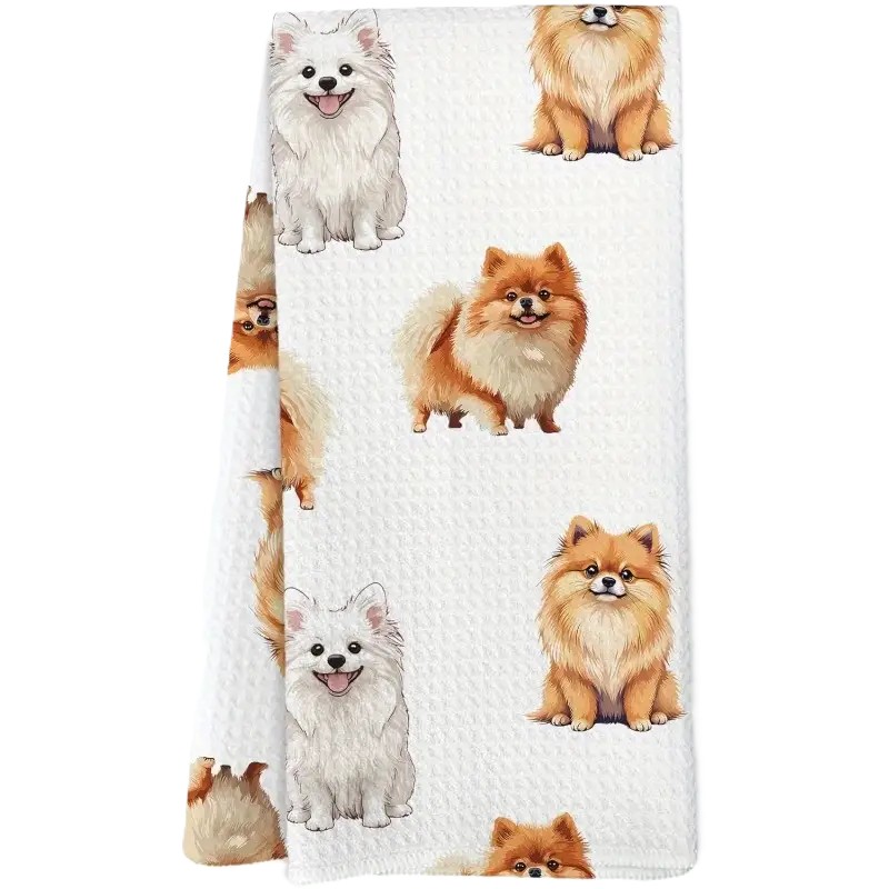 Handtuch/Küchentuch   mit Pomeranian Motiv 45 x 66 cm