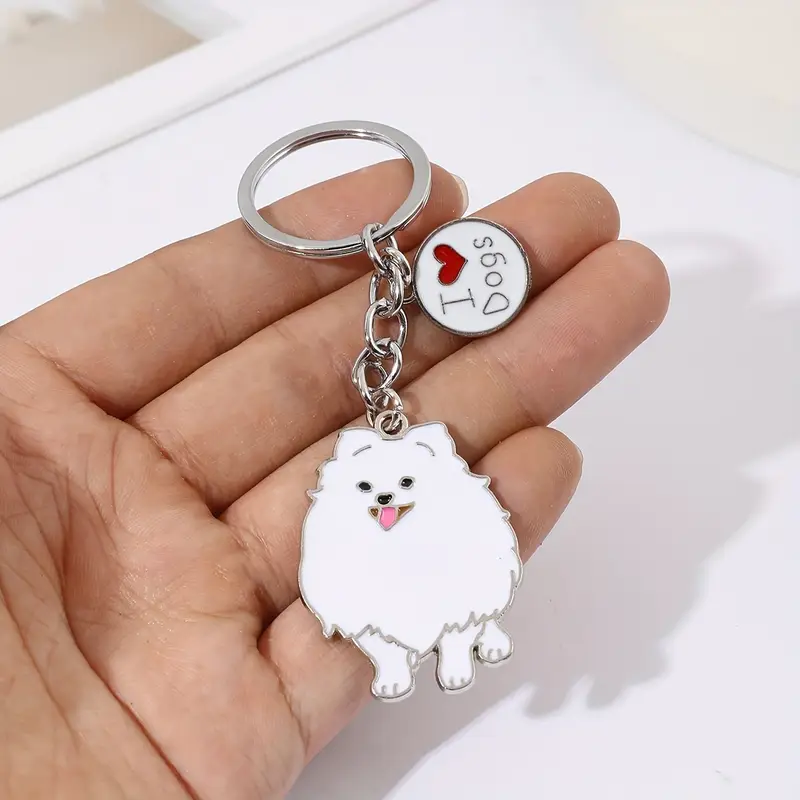 Schmuck Pomeranian  Schlüsselanhänger     Metall