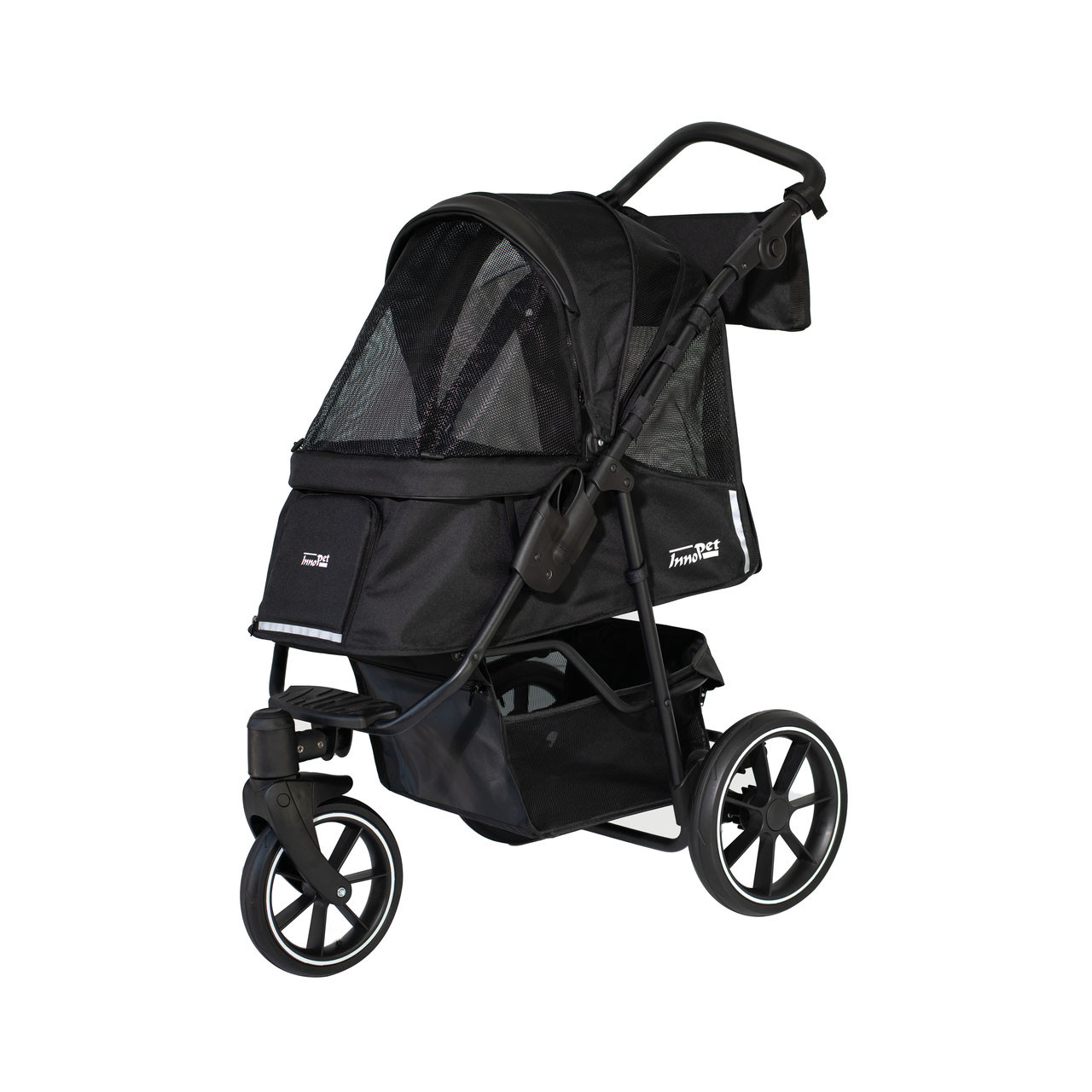 InnoPet® Hundebuggy "Premium Cozy" - IPS-080/B - schwarz incl. Regenhaube