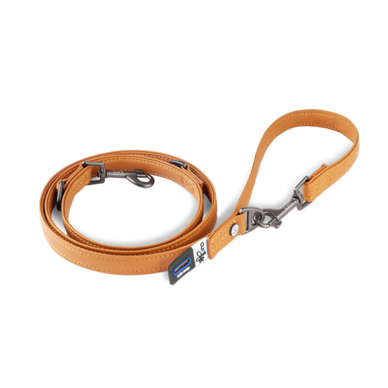 Apple Leather  Leash Brown