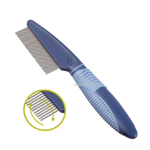 Camon® Griffkamm/Flohkamm mit 42 rotierenden Stahlzähnen - sehr fein