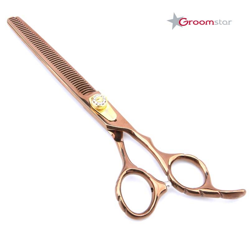 Groomstar - professionelle Effilierschere, Modell Champagne Bliss, 7", 48 Zähne
