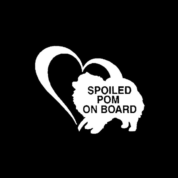 Pomeranian-Aufkleber  Spoiled Pom