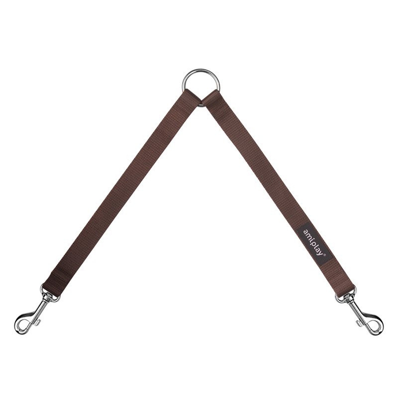 Koppel Leine 30 cm/1cm breit Braun