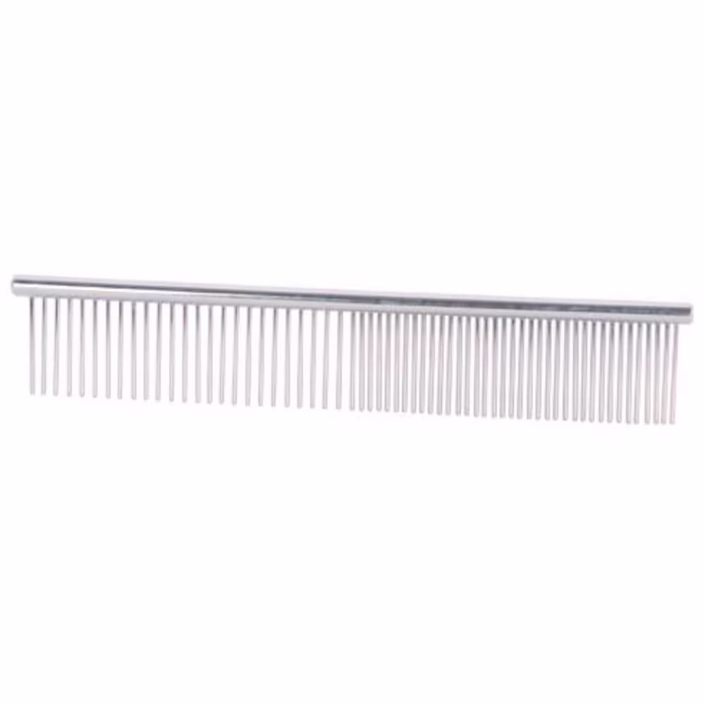 Chadog Doppelkamm aus Edelstahl – 19 cm / Zinken 2,8 cm  für Hunde und Katzen