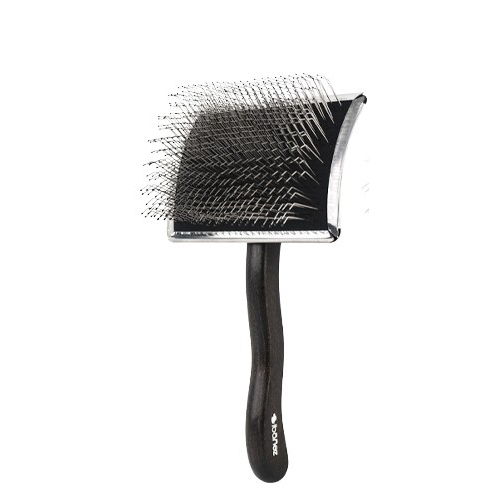 IBÁÑEZ® Sanfte Zupfbürste mit langen Zinken "Infinity Silver" // Hautschonende Entfilzungsbürste