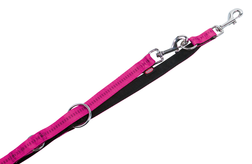 Führleine "Soft Grip" fuchsia  3fach verstellbar
