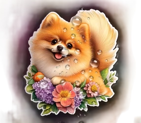Pomeranian Aufkleber   2 St.