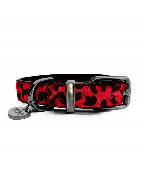 Lederhalsband Leopard Design  35x2cm