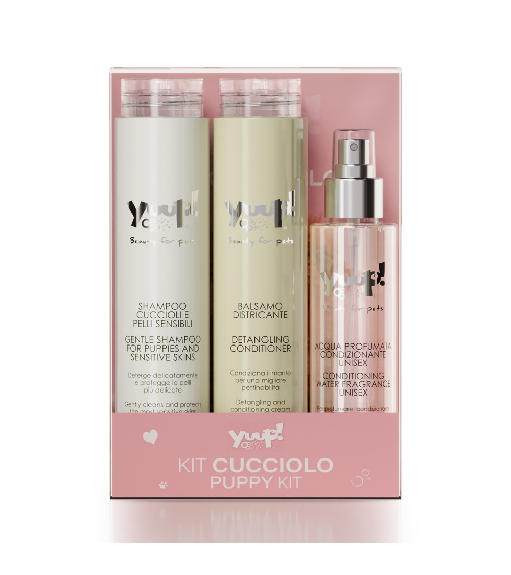 Yuup!® Welpen-Fellpflegeset -Shampoo , Conditioner , Spray