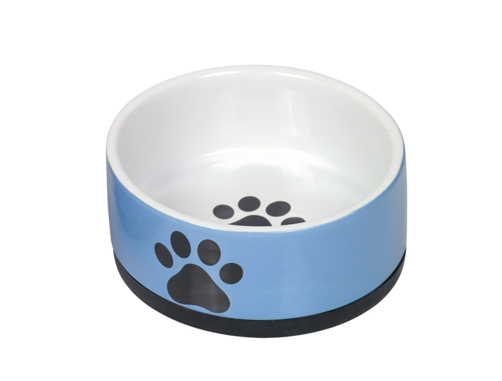 Keramik Napf "Paw" blau
